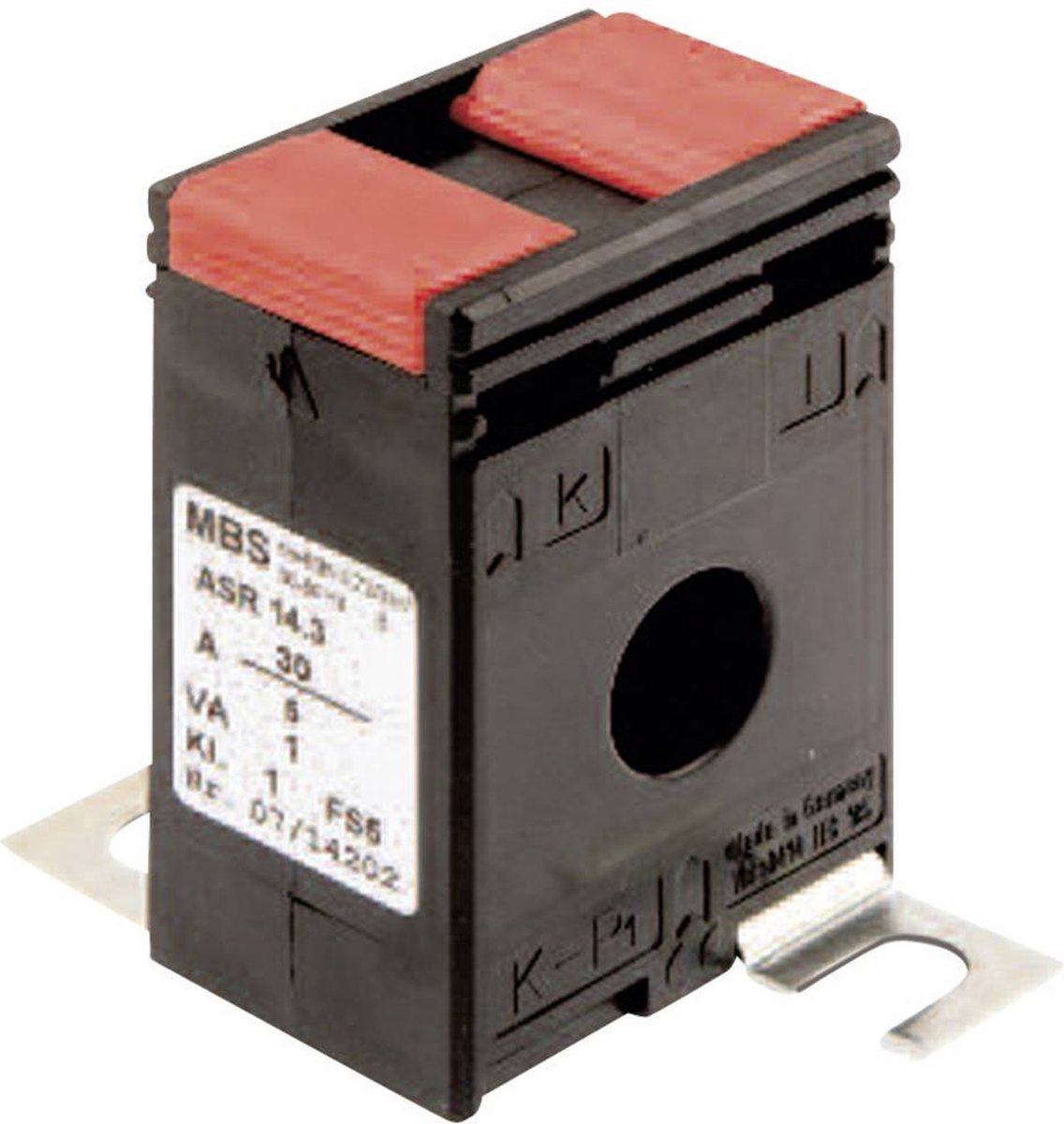 MBS ASR 14.3 30/5A 1VA Kl.3 26088 Transformateur de courant embrochable Courant primaire 30 A Courant secondaire 5 A Diam. de passage du conducteur:14 mm