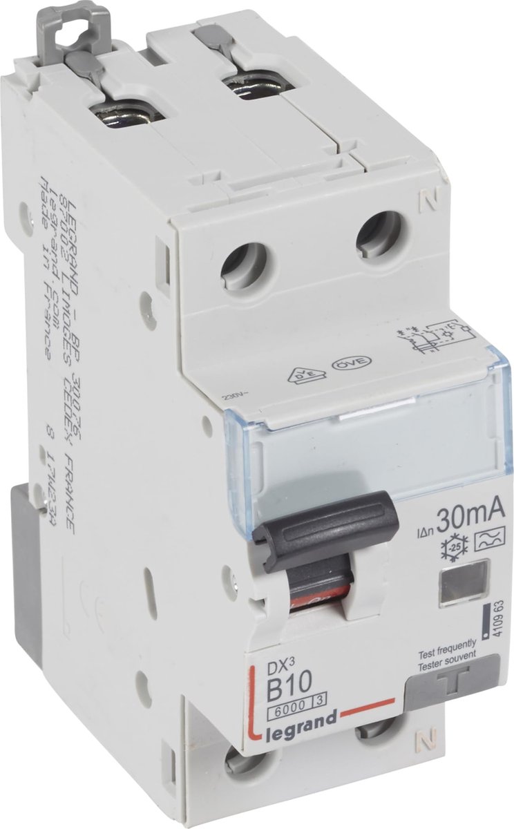 Legrand 410963 Interrupteur différentiel/Disjoncteur de protection 10 A 230 V/AC