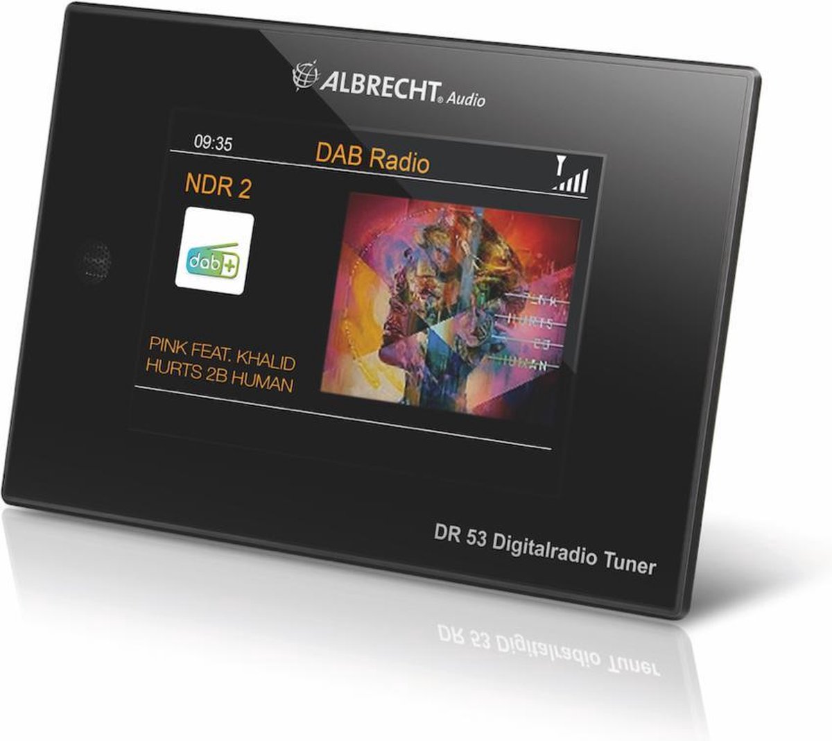 Albrecht DR 53 DAB+/UKW/Bluetooth Radio de table DAB, DAB+, FM avec télécommande, Spotify noir