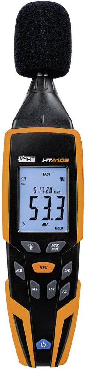 Sonomètre HT Instruments Enregistreur de données HTA102 30 - 130 dB 31.5 Hz - 8 kHz