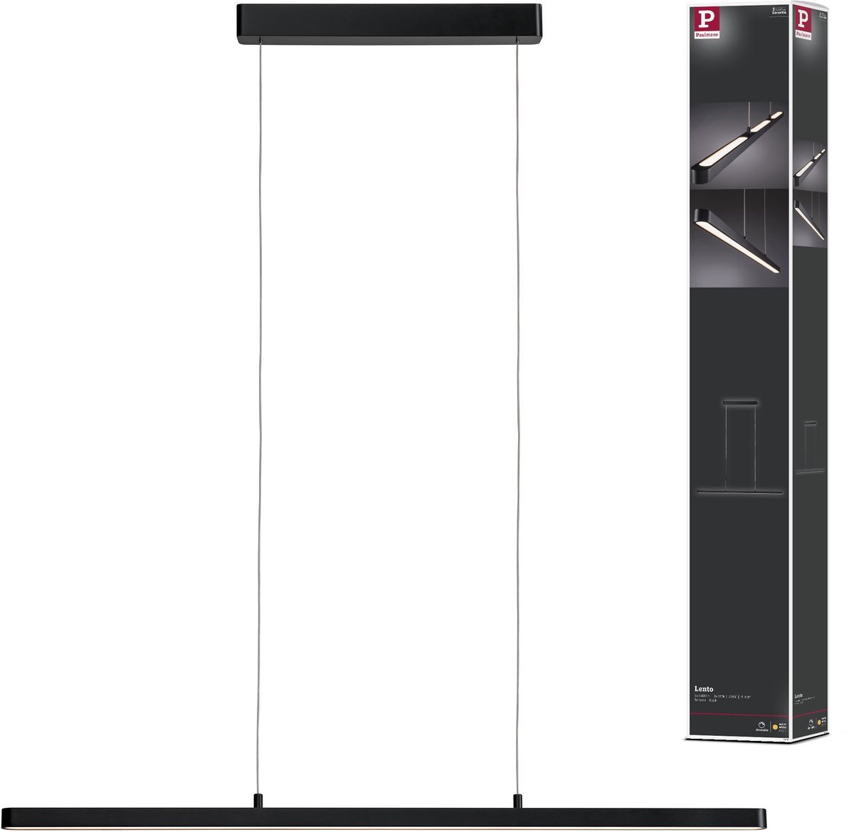 Paulmann Lento 79693 Suspension LED LED LED intégrée 37 W noir (brillant)