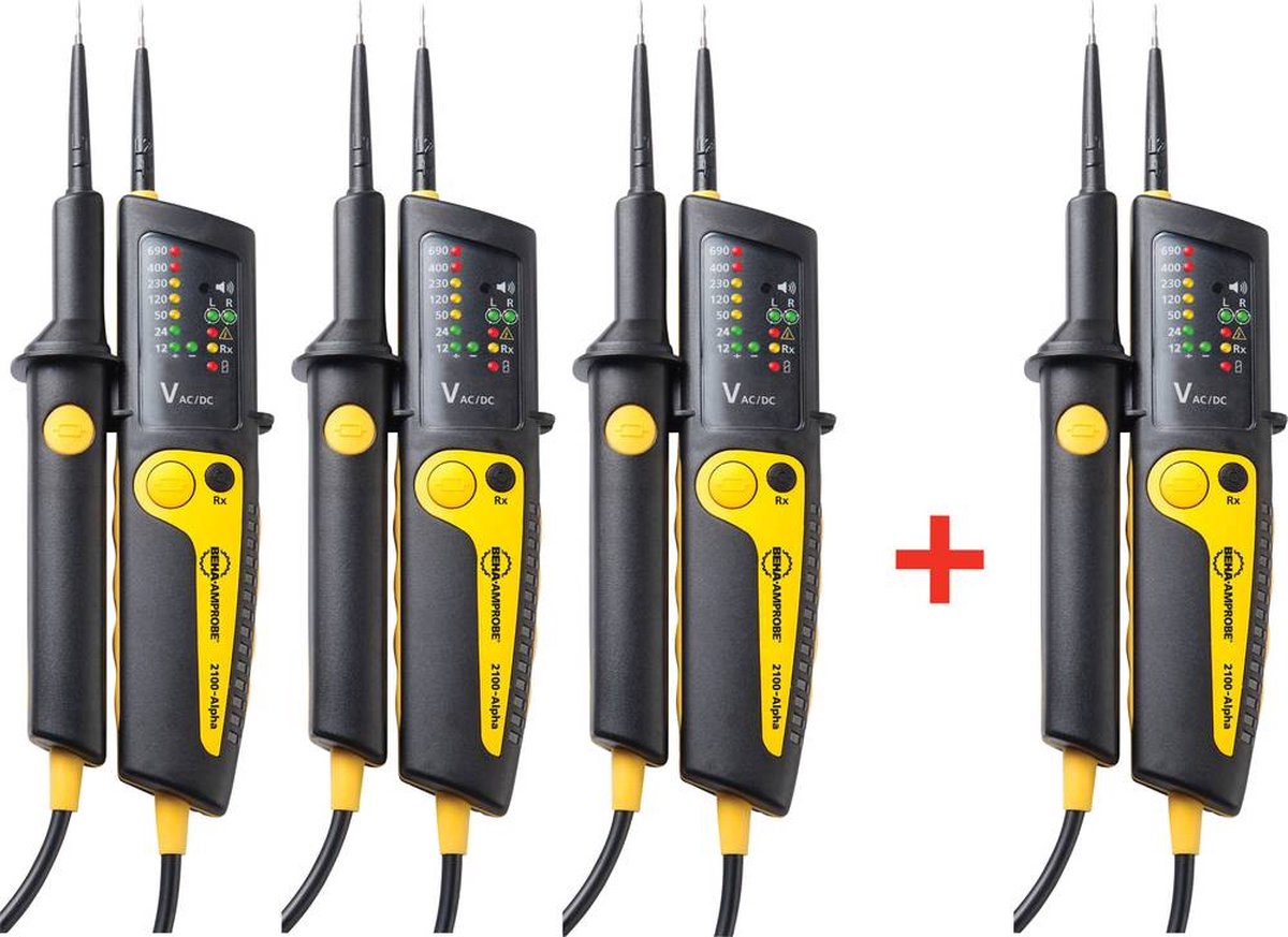 Testeur de tension à 2 pôles Beha Amprobe 2100-ALPHA BUNDLE CAT III 1000 V, CAT IV 600 V LED, Acoustique