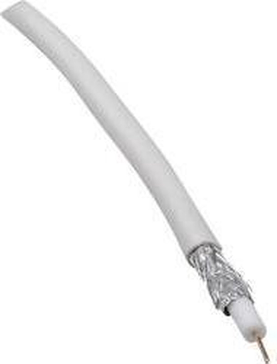 Câble coaxial BKL Electronic 0806001/50 75 Ω 90 dB blanc 50 m