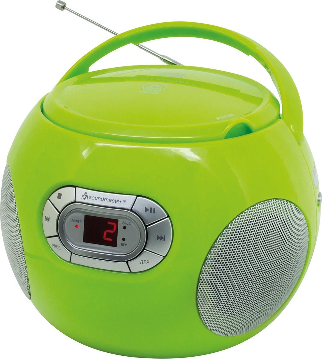 soundmaster SCD2120GR Radio-lecteur CD FM AUX, CD vert