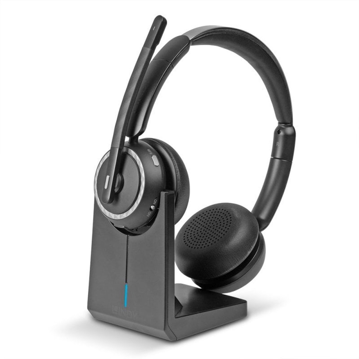 LINDY L118 WL Micro-casque supra-auriculaire Bluetooth noir ordinateur