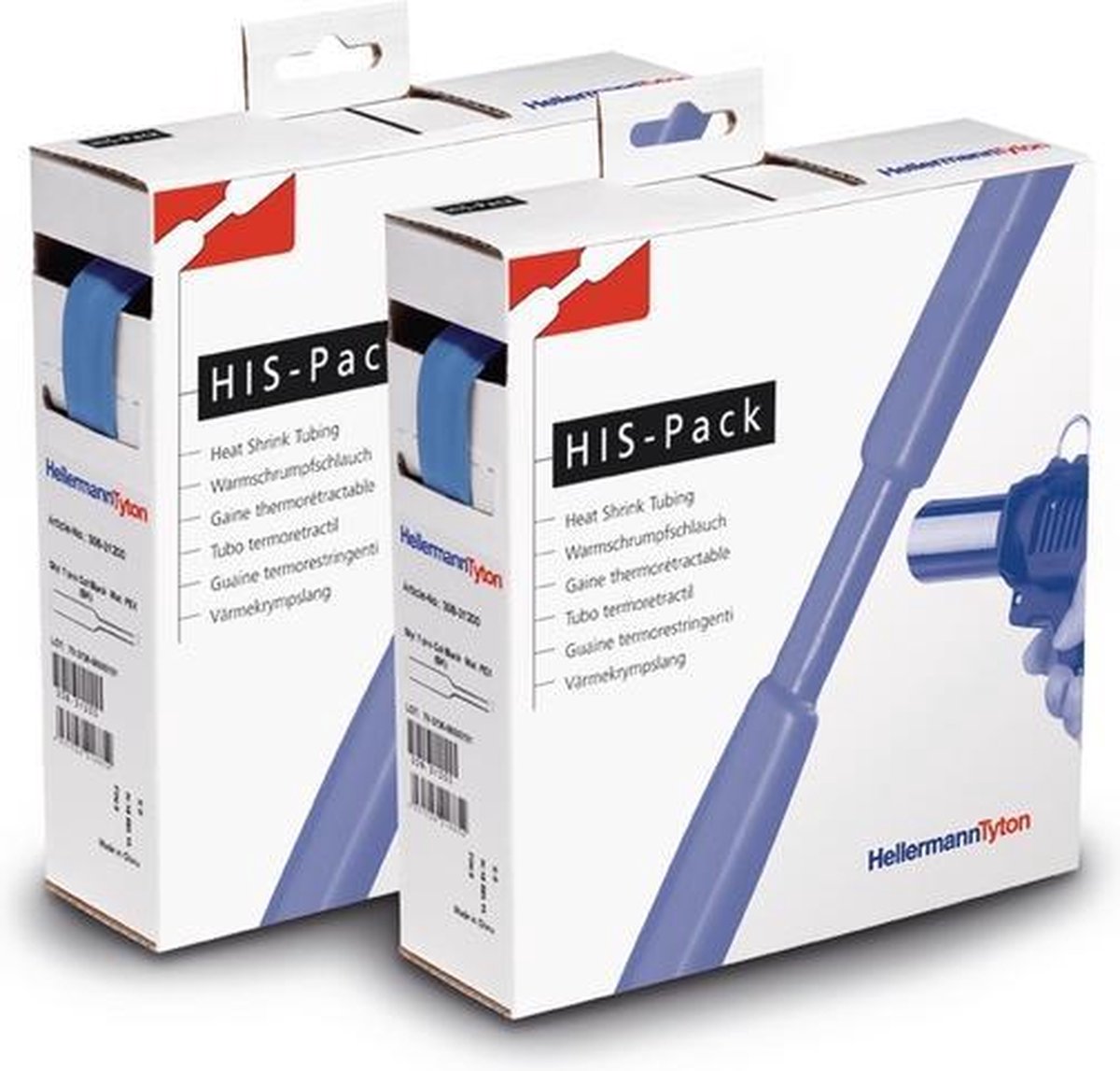 HellermannTyton 300-32546 Gaine thermorétractable sans colle bleu 25.40 mm 12.70 mm Taux de retreint:2:1 5 m