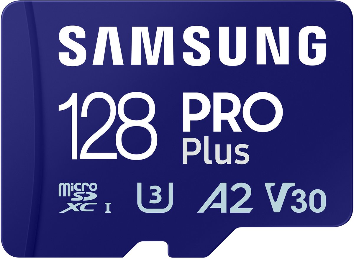 Samsung PRO Plus Carte microSDXC 128 GB A2 Application Performance Class, v30 Video Speed Class, UHS-I avec adaptateur SD