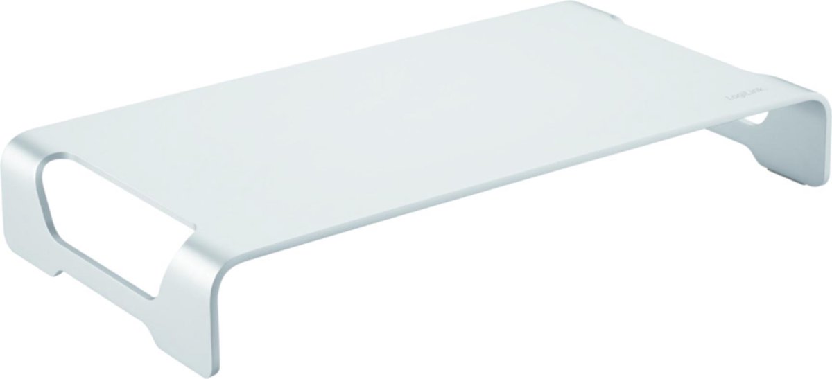 LogiLink Tabletop monitor riser, aluminum Réhausseur de moniteur Plage daltitude: 6.3 cm (max) argent