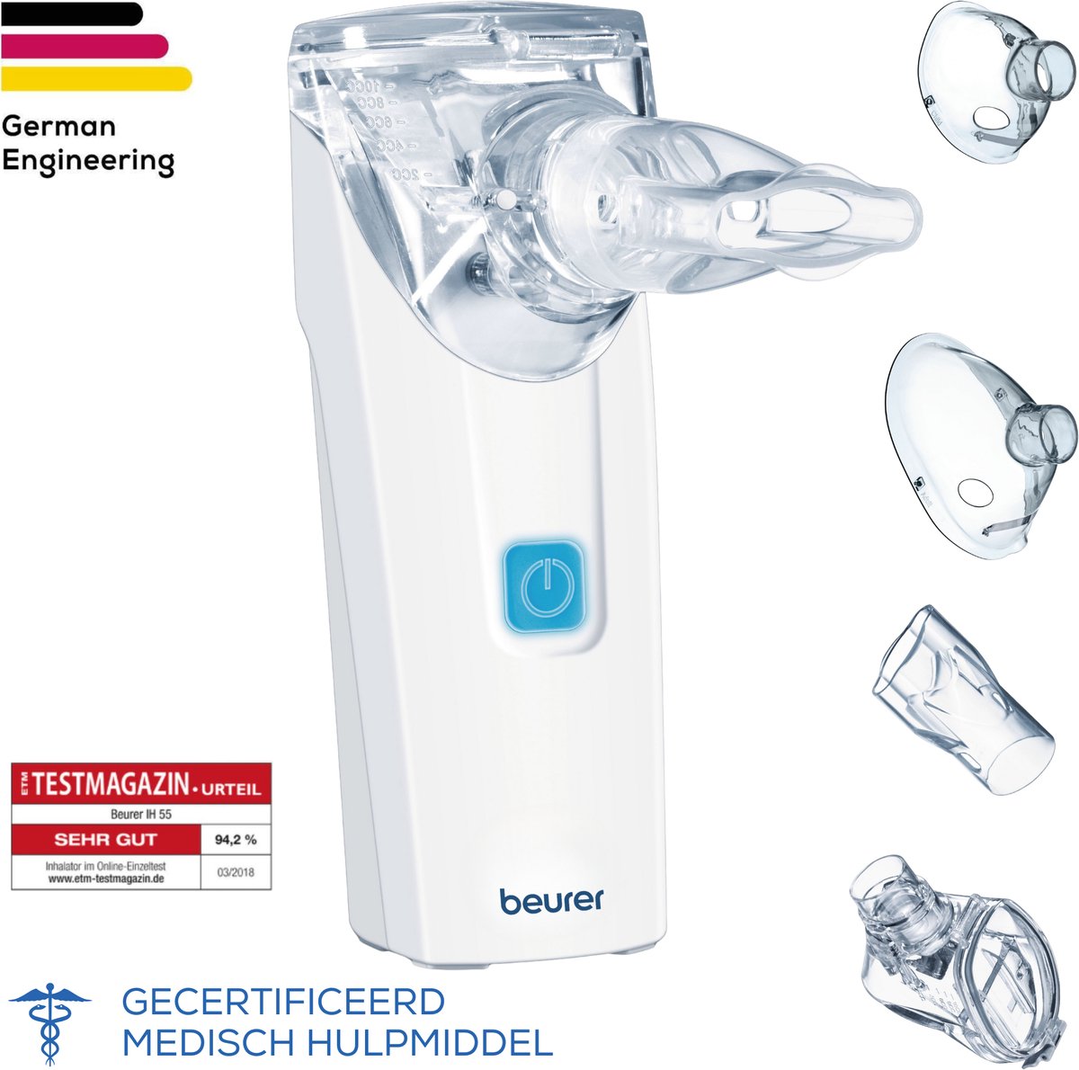 Beurer IH 55 Inhalateur avec embout buccal, avec masque dinhalation