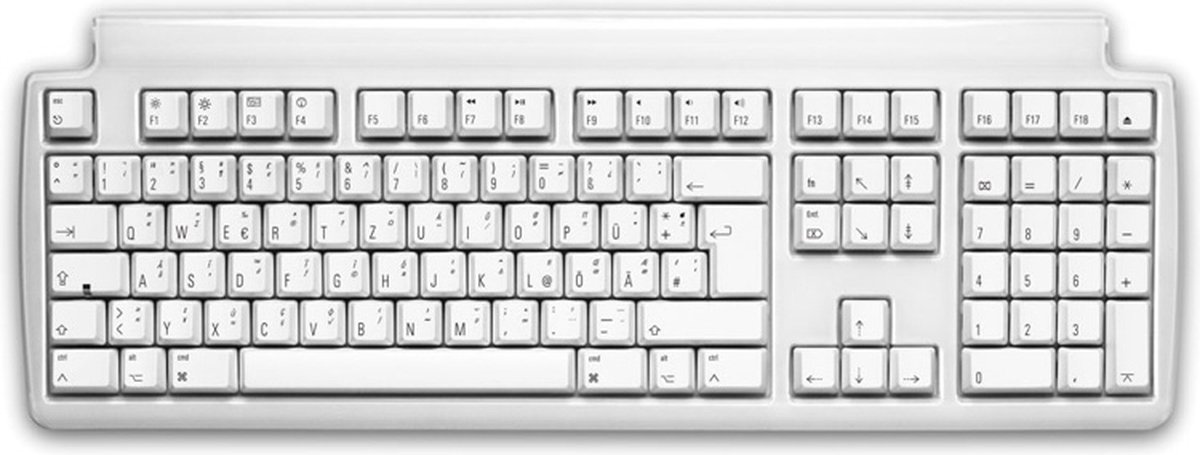 Matias FK302-DE Tactile Pro USB Clavier allemand, QWERTZ, Mac blanc hub USB, câble amovible
