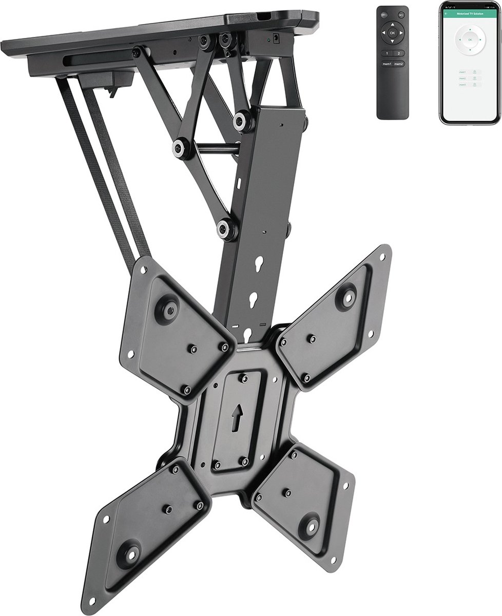 My Wall HL43ML Support TV pour plafond 58,4 cm (23) - 139,7 cm (55) commande par application, support de plafond, avec motorisation électrique, motorisé,