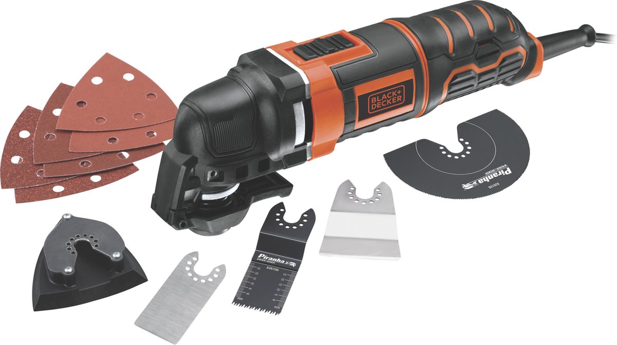 Black & Decker MT300KA MT300KA-QS Outil multifonction + accessoires, + mallette 13 pièces 300 W