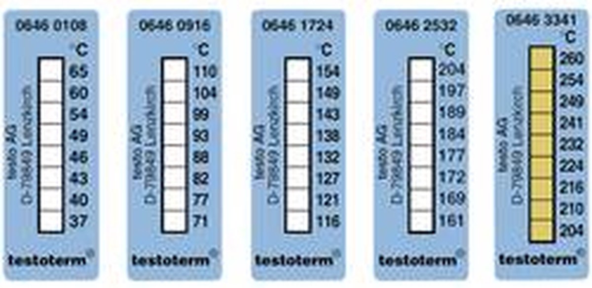 testo testoterm Bandelette de mesure de température 37 à 65 °C Contenu10 pc(s)
