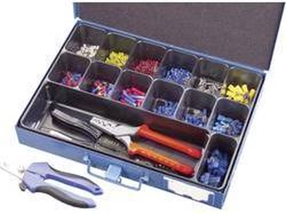 810781 Assortiment de cosses à sertir 0.705 mm² 10 mm² blanc, jaune, rouge, bleu, métal 1403 pc(s)