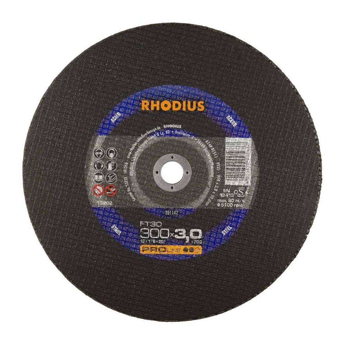 Rhodius FT30 201142 Jeu de disque à tronçonner 300 mm 25 pc(s) acier