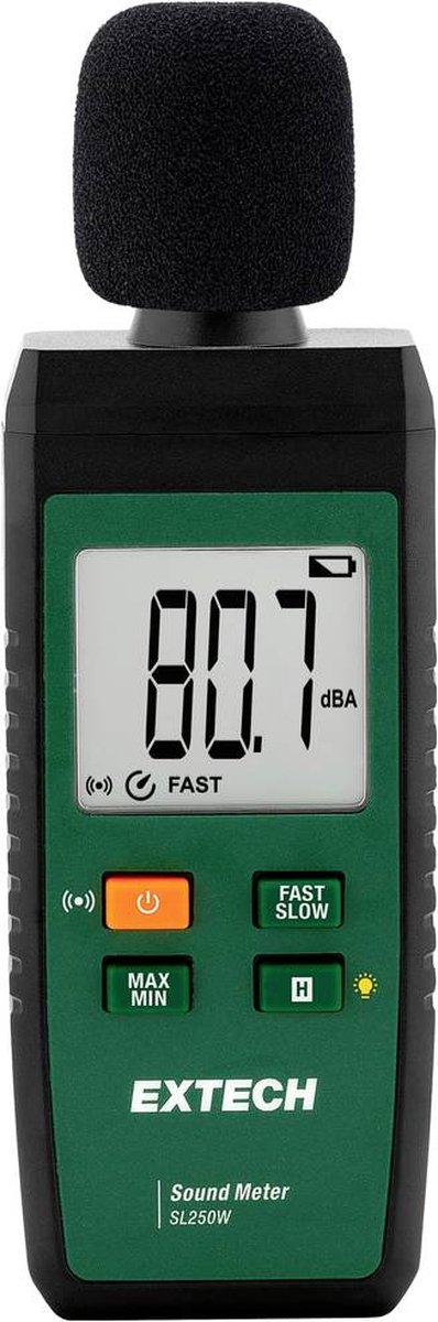 Sonomètre Extech Enregistreur de données SL250W 30 - 130 dB 31.5 Hz - 8000 Hz