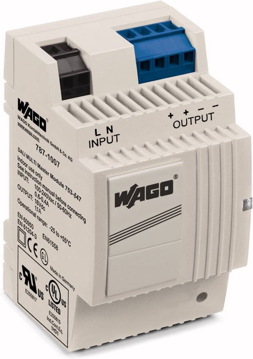 Alimentation rail DIN WAGO 787-1007 18 V/DC 1.1 A 19.8 W 1 x