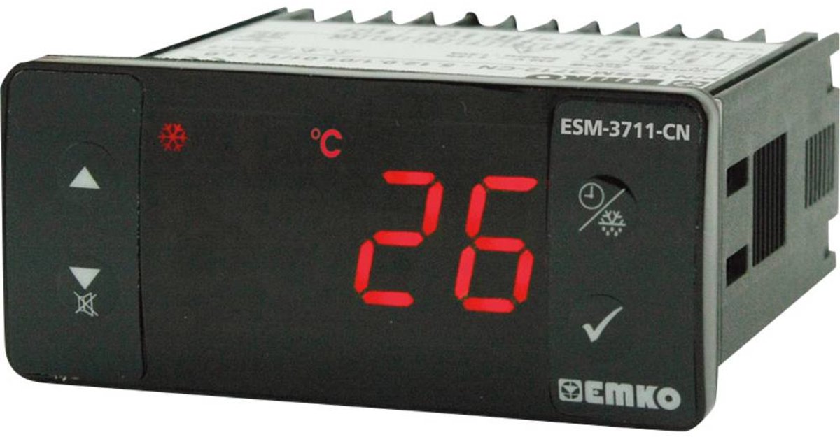 Emko ESM-3711-CN.5.12.0.1/00.00/1.1 2 points de réglage Régulateur de température PTC -50 à 130 °C Relais 16 A (L x l x H) 65 x 76 x 35 mm