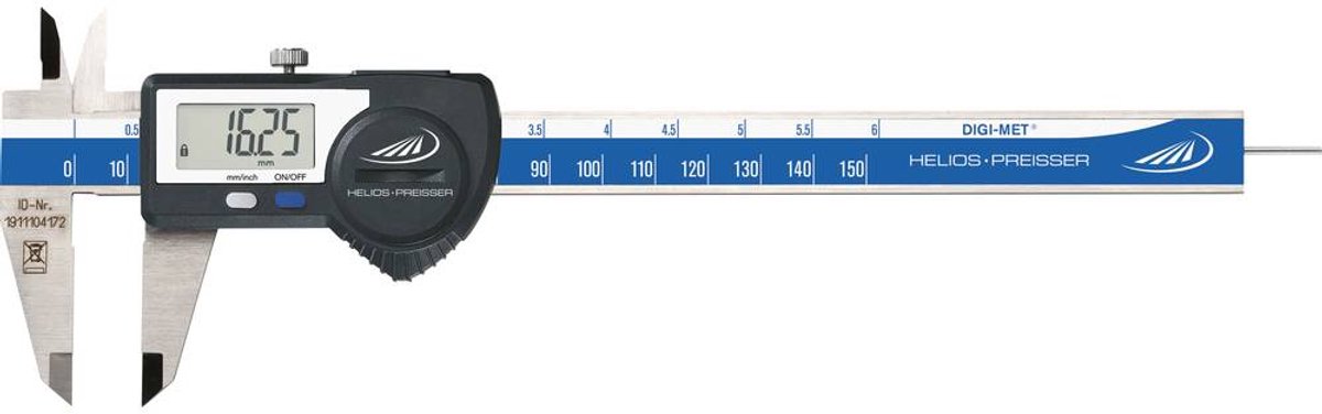 HELIOS PREISSER DIGI-MET 1320516 Pied à coulisse numérique 150 mm