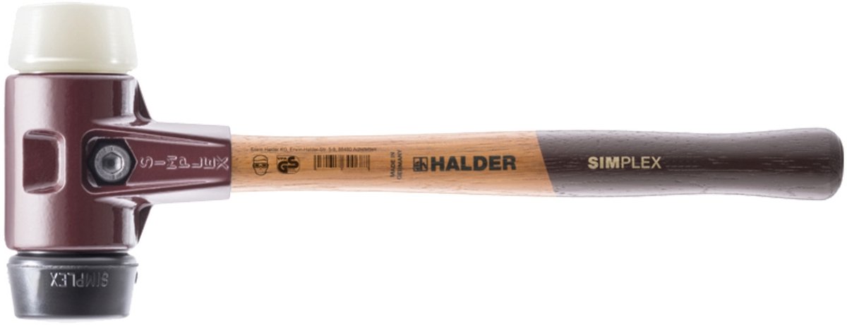 Halder SIMPLEX 3028.050 Marteau à métal Manche ergonomique, dur, mi-dur 1140 g 370 mm 1 pc(s)
