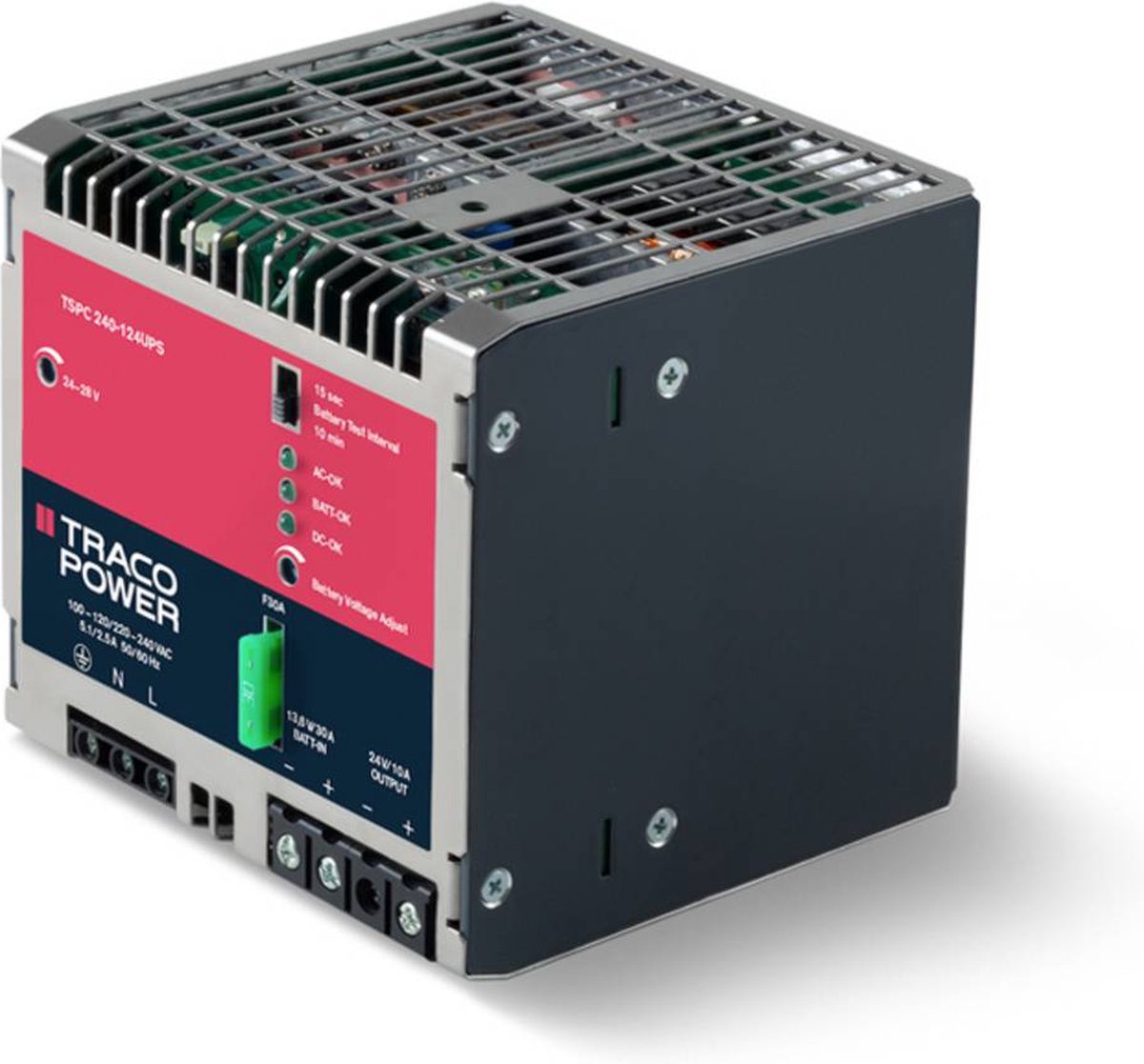 TracoPower TSPC 240-124UPS Alimentation rail DIN 24 V/DC 12 A 240 W Nbr. de sorties:1 x Contenu 1 pc(s)