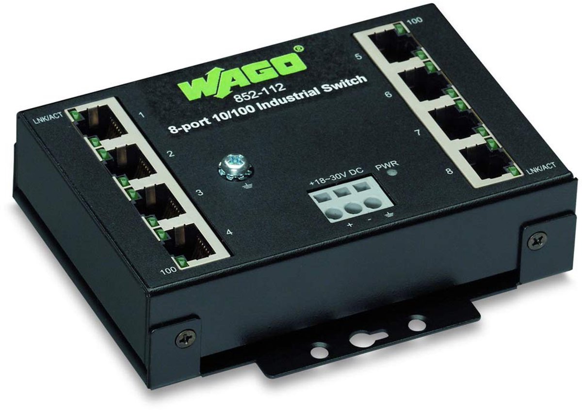 WAGO Industrial-ECO-Switch 852-112 Nombre de ports Ethernet: 8 1 pc(s)