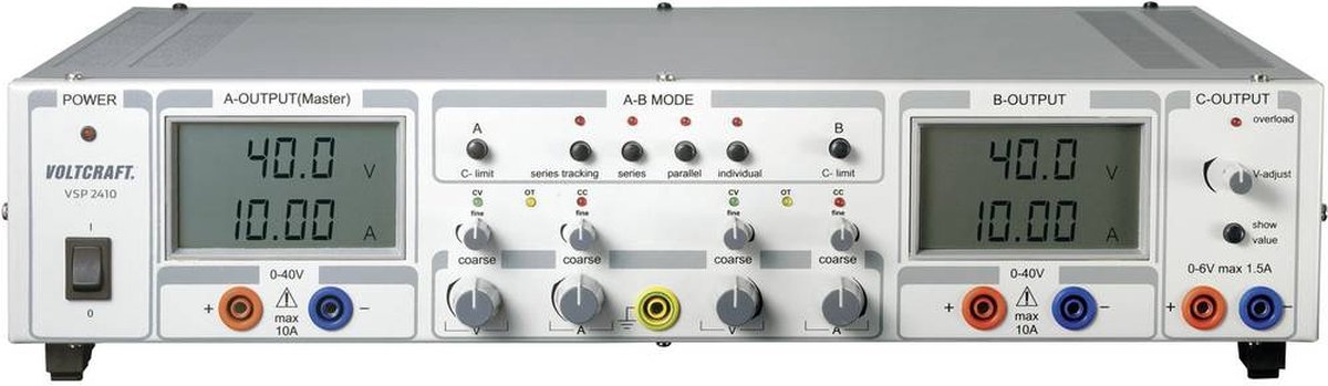 Alimentation de laboratoire réglable VOLTCRAFT VSP 2410 0.1 - 40 0 - 10 A 809 W Nbr. de sorties 3 x