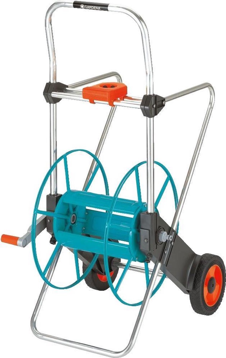 GARDENA 02674-20 Metall 100 Dévidoir de tuyau sur roues nu 1 pc(s) gris, turquoise, orange