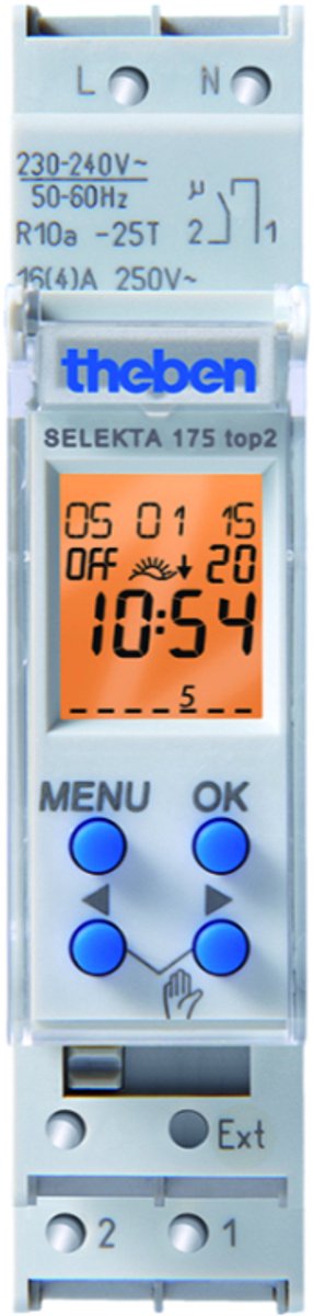 Theben SELEKTA 175 top2 Programmateur horaire pour rail numérique 250 V/AC
