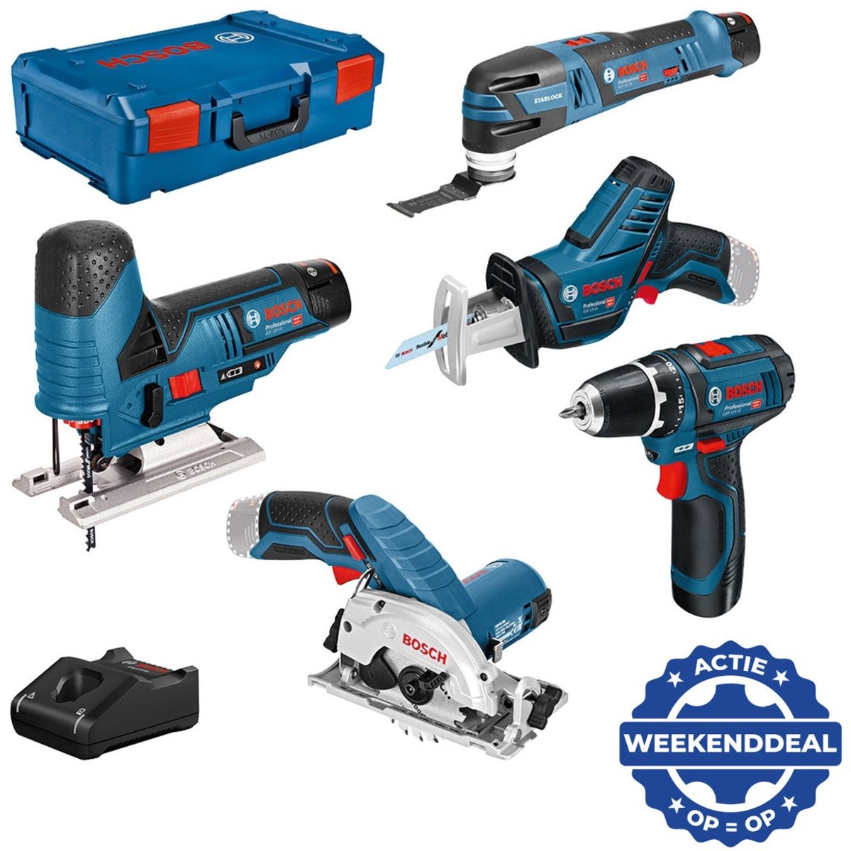 Bosch Professional 5 tool KIT + GBA + GAL + XL-Boxx 0615A0017C Jeu doutils universelle 10 pièces