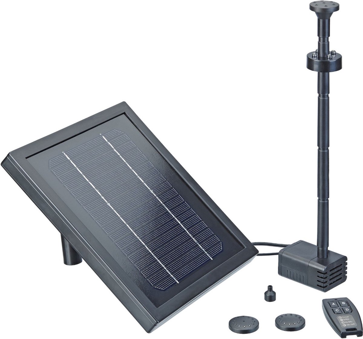 Set pompe solaire Pontec 43324 avec éclairage, avec batterie de stockage