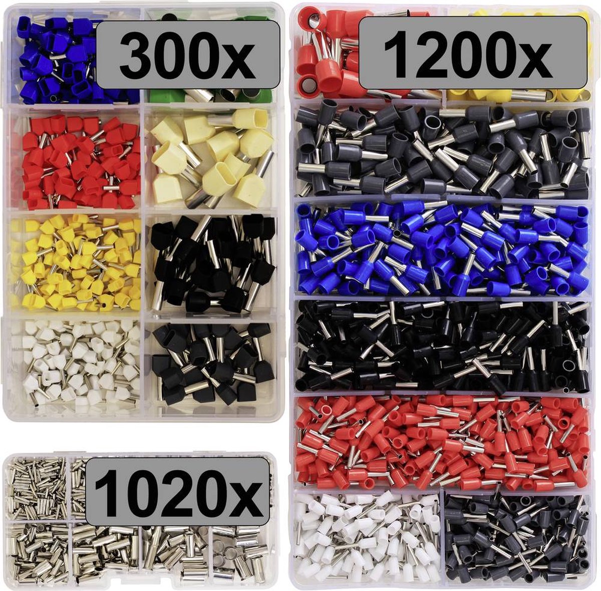 TRU COMPONENTS TC-13377612 Assortiment dembouts simples 2520 pc(s)