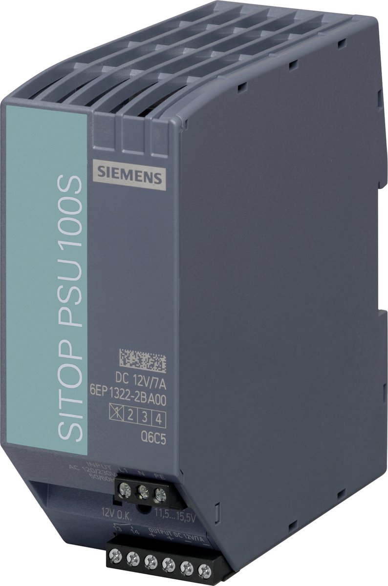 Alimentation rail DIN Siemens SITOP PSU100S 12 V/7 A 12 V/DC 7 A 80 W 1 x