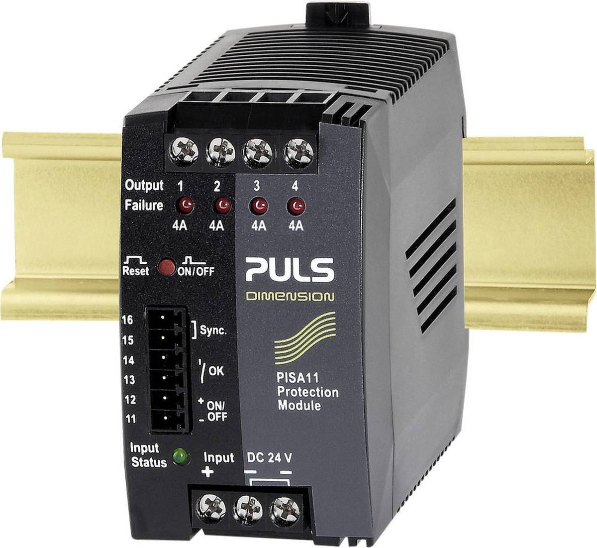 Module de protection 4 canaux Entrée 24 V/DC / 4 x 4 A PULS DIMENSION PISA11.404