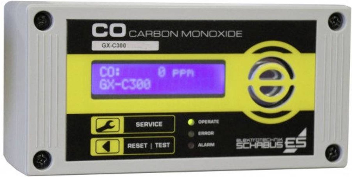 Schabus GX-C300 Détecteur de monoxyde de carbone avec capteur interne sur secteur Gaz détecté monoxyde de carbone