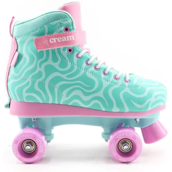 Lasten Quad Rullaluistimet CREAM Scoop Wave Säädettävä (Sinivihreä - 31-34)