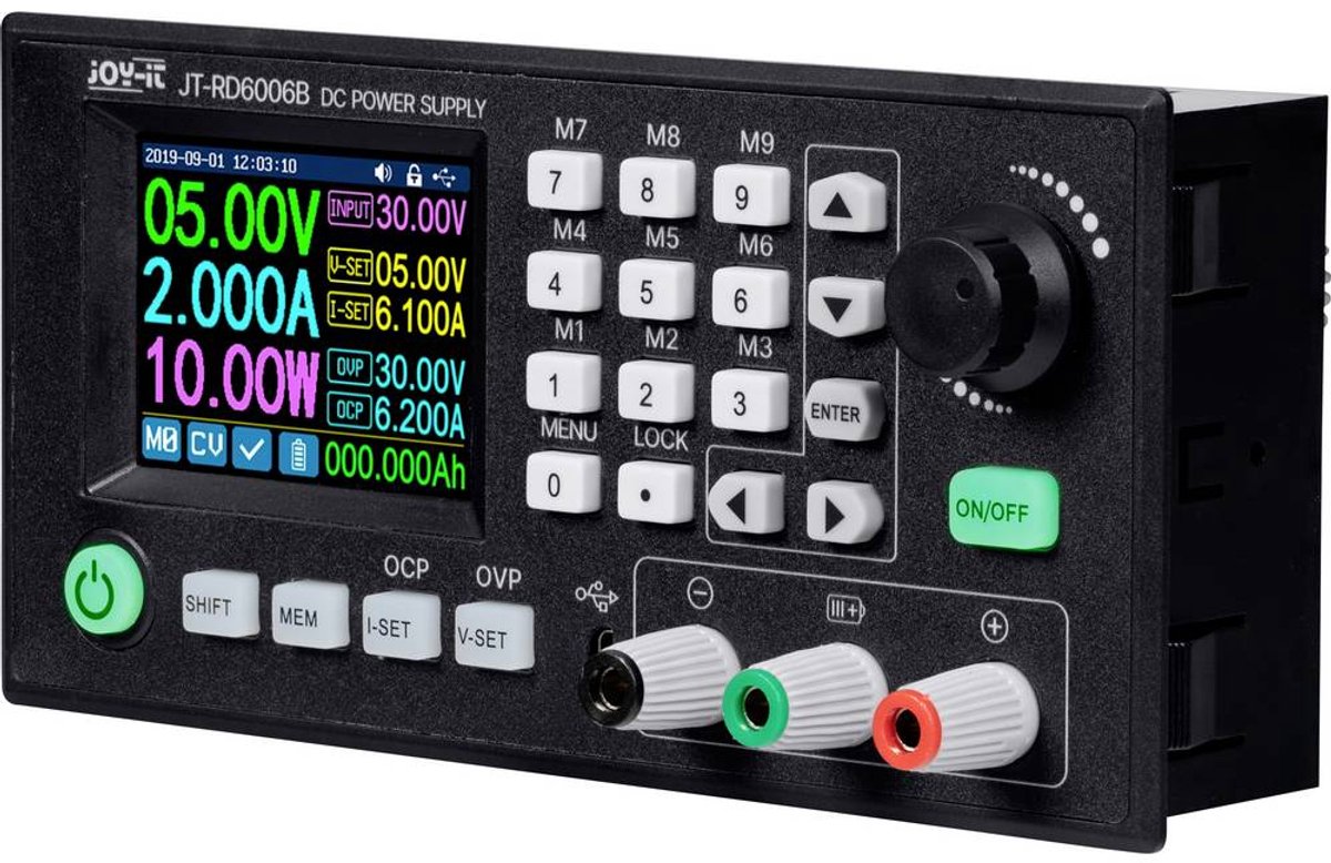 Alimentation de laboratoire réglable Joy-it RD6006B 0 - 60 0 - 6 A USB télécommandable, programmable, construction étroite Nbr. de sorties 2 x
