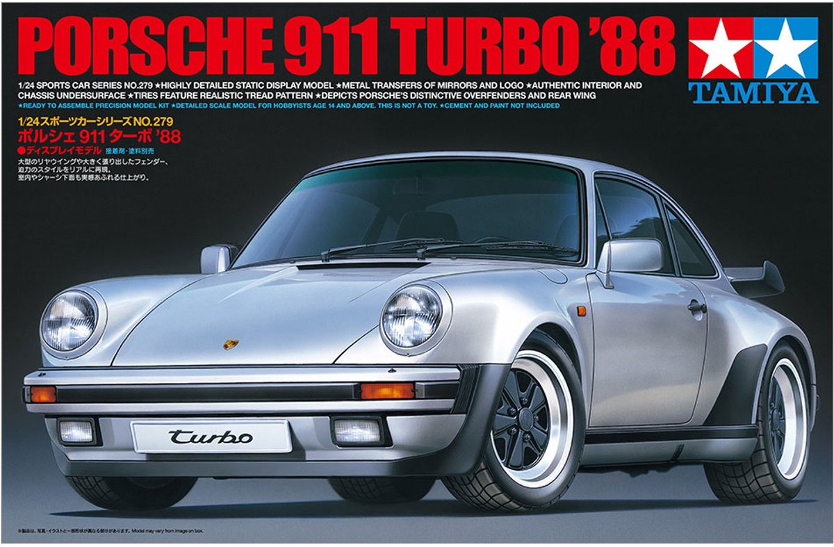 Tamiya 300024279 Porsche Turbo 1988 Straßenversion Maquette de voiture 1:24