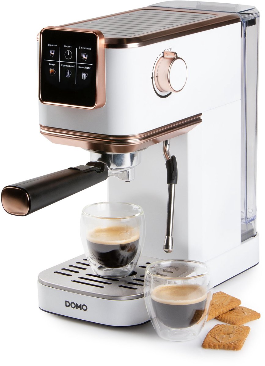 DOMO ESPRESSOMASCHINE 20Bar Machine à expresso blanc avec capsules