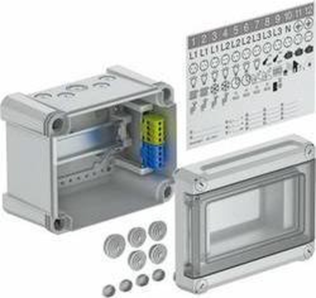 OBO Bettermann 2008804 SDB 05 PS Coffret de distribution montage apparent (en saillie) Nbr de rangées = 1 Contenu 1 pc(s)