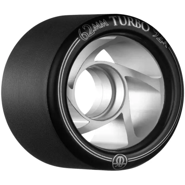 Roller Derby Rollerbones 62mm Turbo Renkaat 8-Pakkaus (Musta - 92A)