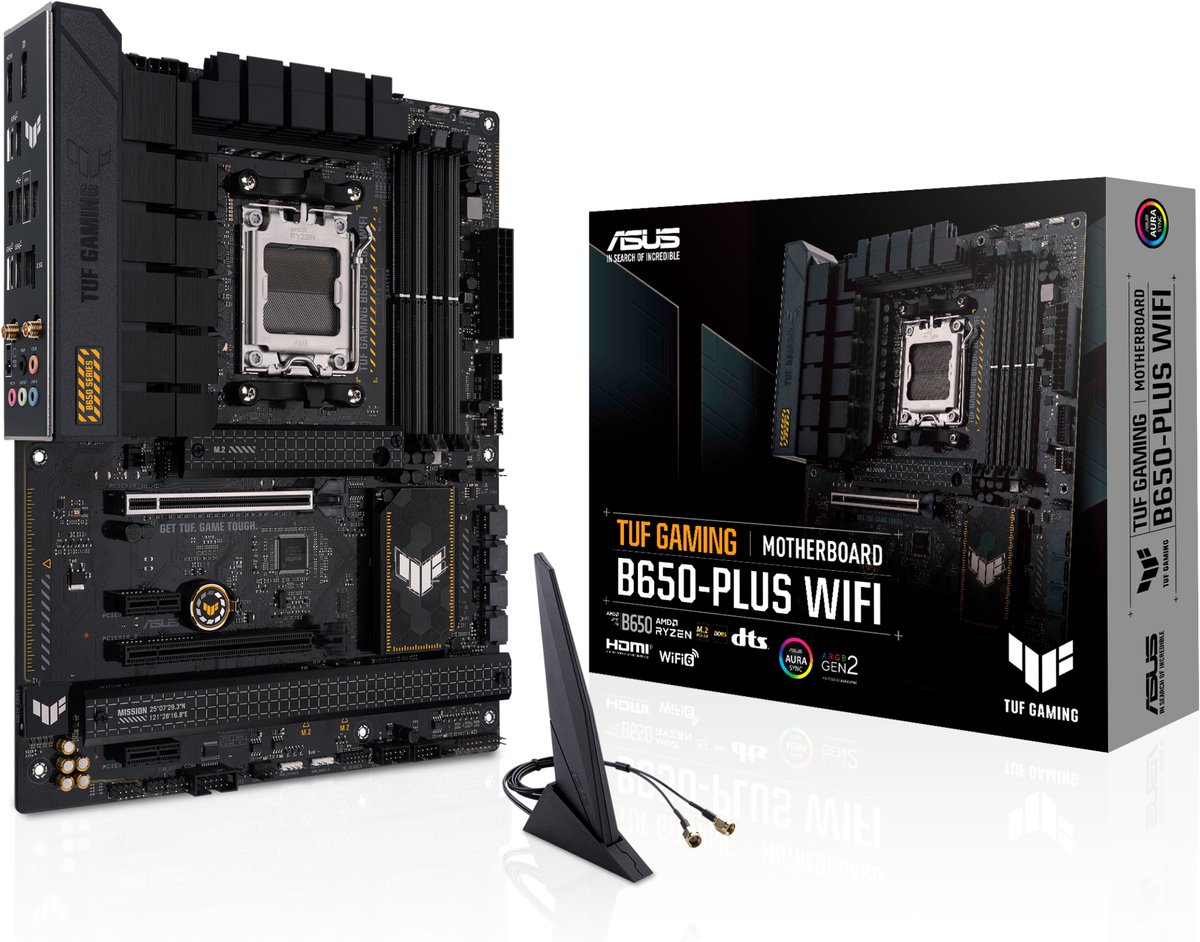 Asus TUF GAMING B650-PLUS WIFI Carte mère Socket (PC) AMD® AM5 Facteur de forme (détails) ATX Chipset de la carte mère AMD® B650