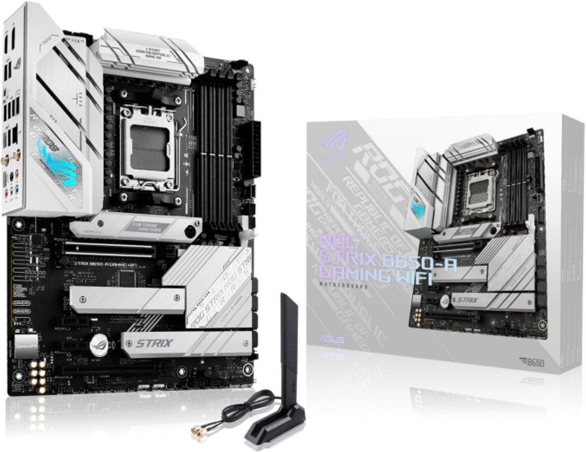 Asus ROG STRIX B650-A GAMING WIFI Carte mère Socket (PC) AMD® AM5 Facteur de forme (détails) ATX Chipset de la carte mère AMD® B650