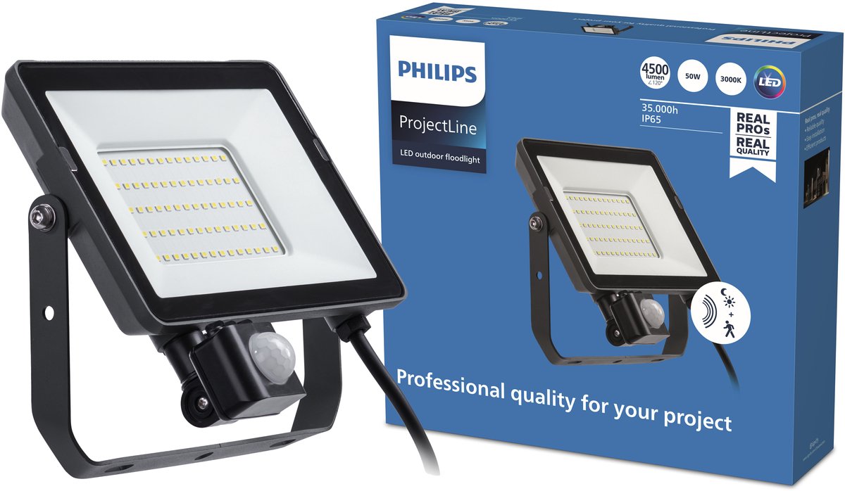 Philips LED ProjectLine 8719514954434 Projecteur déclairage LED 50 W Couleur déclairage (ampoule LED): blanc chaud