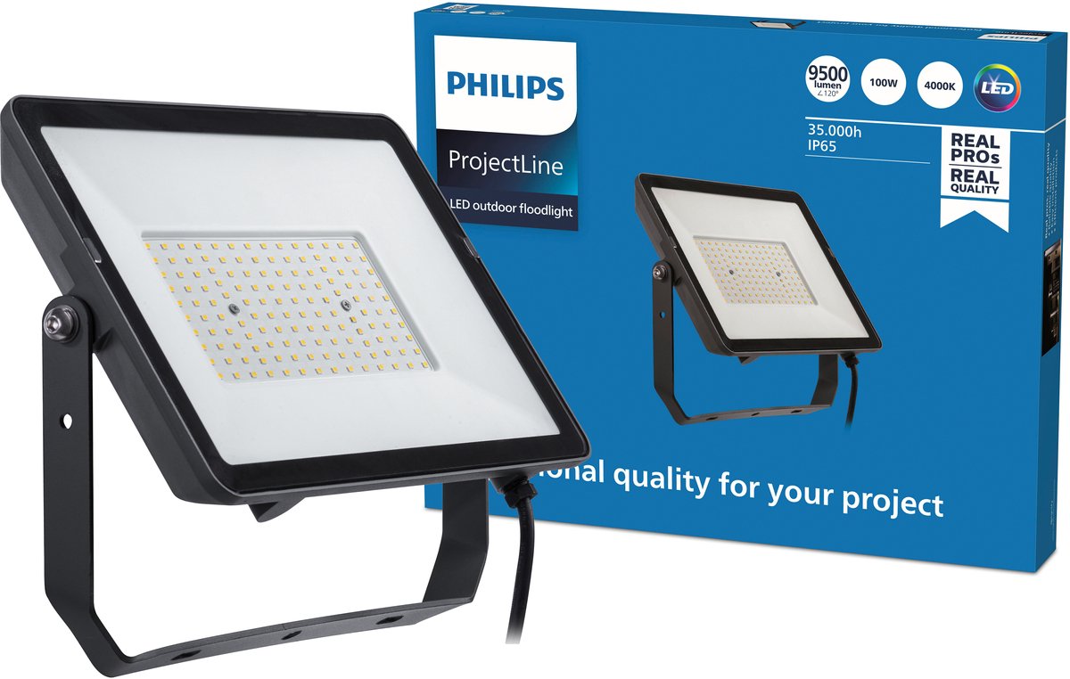 Philips LED ProjectLine 8719514954564 Projecteur déclairage LED 100 W Couleur déclairage (ampoule LED): blanc naturel
