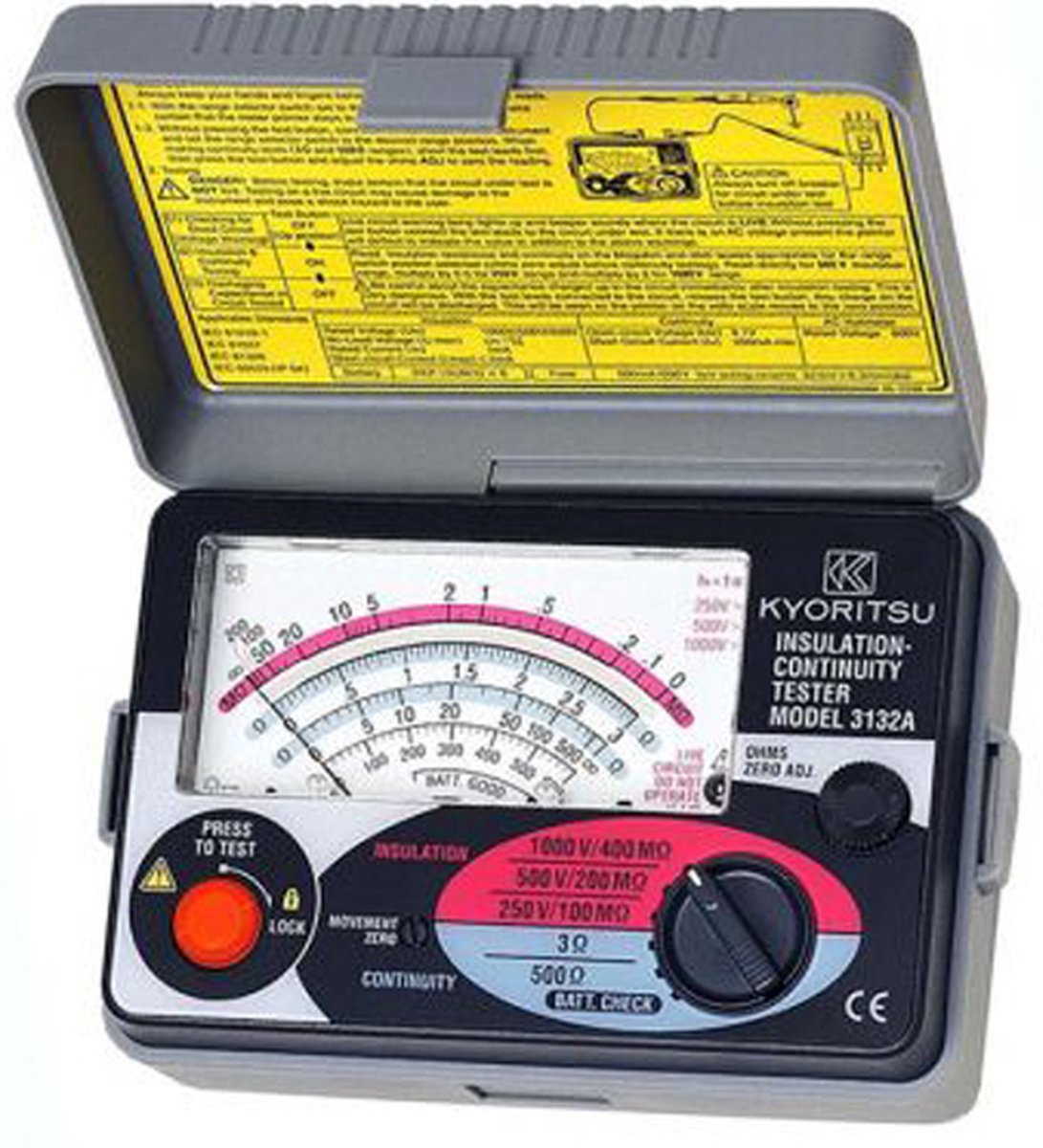 Kyoritsu KEW-3132A Appareil de mesure de lisolation 250 V, 500 V, 1000 V