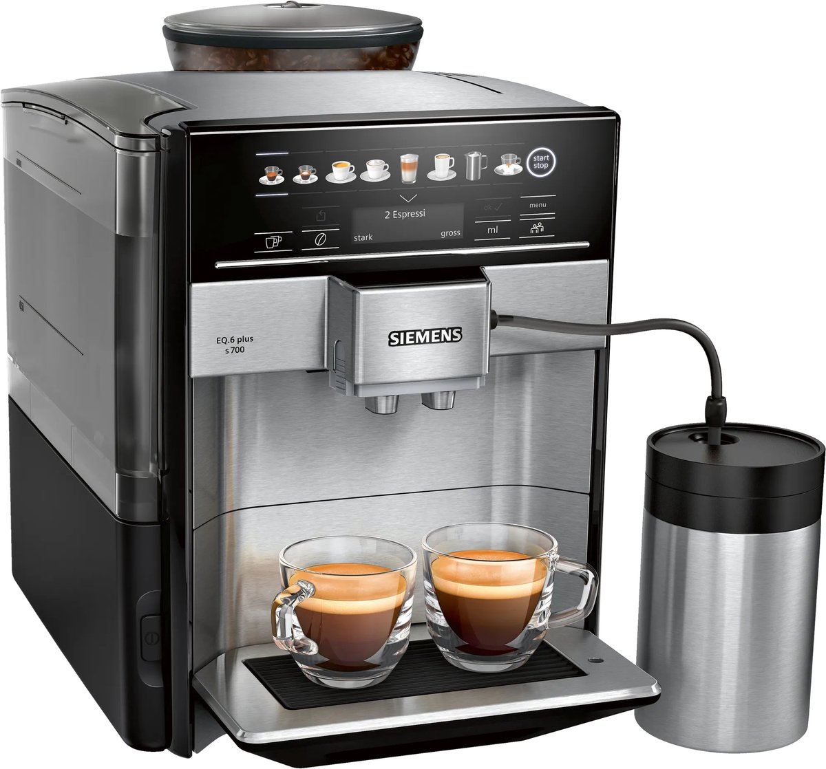 Siemens Hausgeräte EQ 6 plus S700 TE657M03DE Machine espresso acier inoxydable