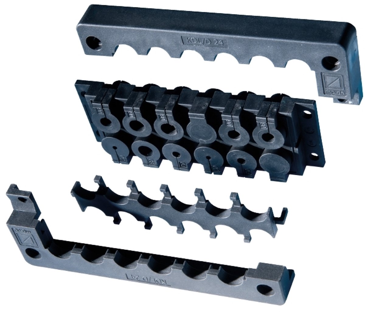 Schneider Electric NSYDCD2412 Système de passage de câble Type Multi-CS Dimensions 112 x 36 mm et 12 ouvertures Système de passage de câble plastique 1 pc(s)