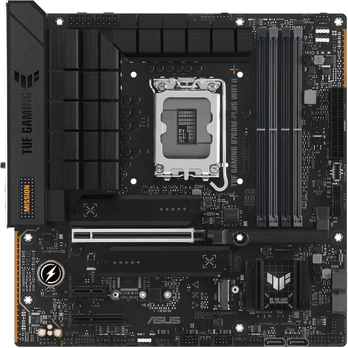 Asus TUF GAMING B760M-PLUS WIFI II Carte mère Socket (PC) Intel® 1700 Facteur de forme (détails) ATX Chipset de la carte mère Intel® B760