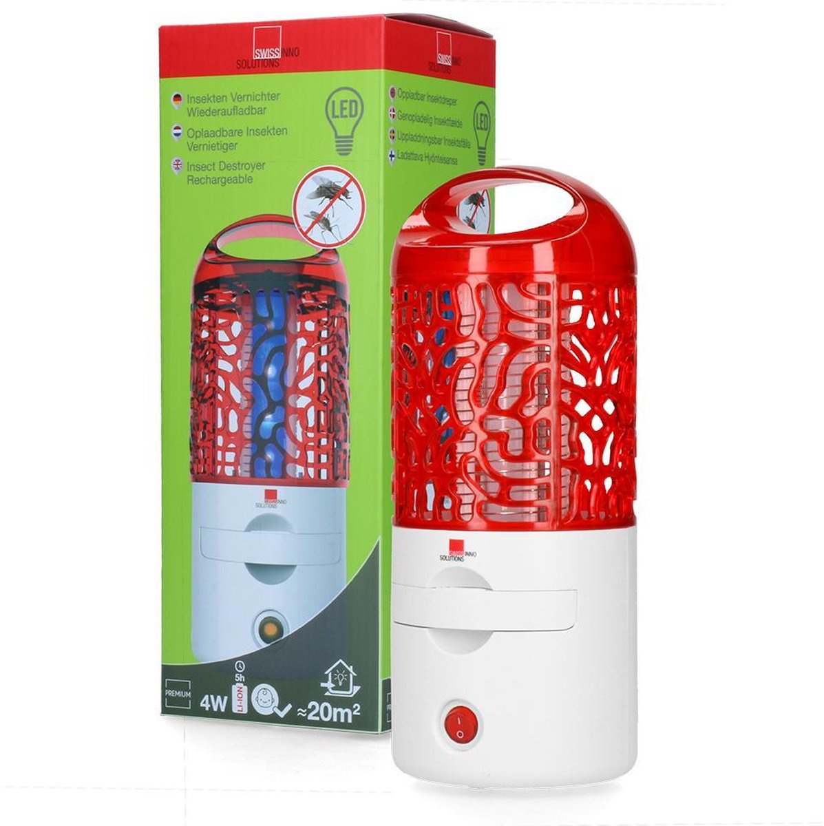 Destructeur dinsectes UV 4 W Swissinno 1 244 001 blanc, rouge 1 pc(s)
